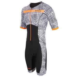 Short triathlon suit Zone3 Activate+ Kona Speed Full Zip Trisuit